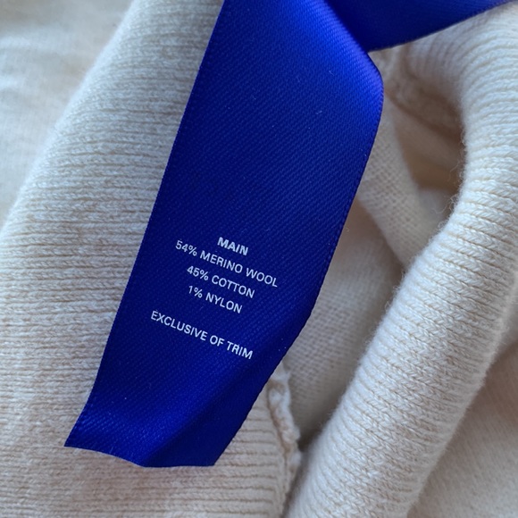 Kit&Ace Merino Wool Fitted Turtleneck Mock Neck Shirt Beige Cream XL - Picture 8 of 10